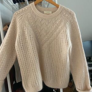 Sézane cream knit jumper sweater